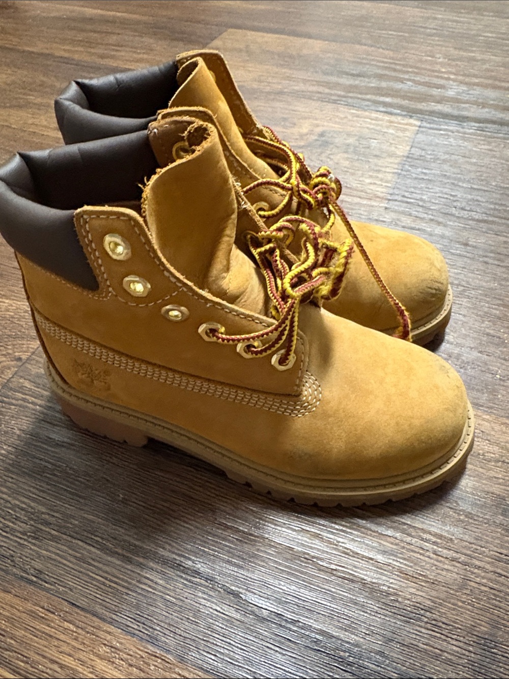 Timberland Wheat Nubuck Kids Lace-Up Hiking Boots